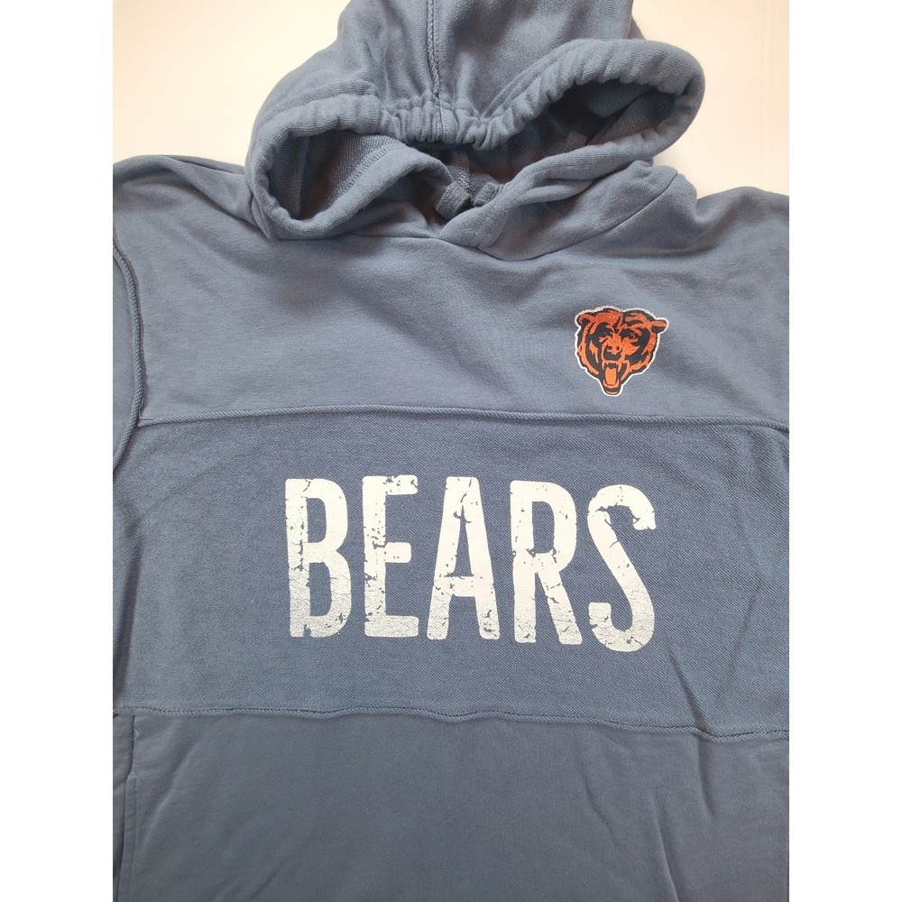 Chicago Bears Mens 2XL Blue Hoodie NFL Football Spellout Pullover Sweatshirt